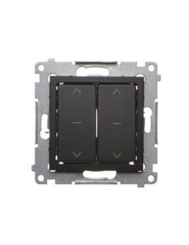 Simon54 Łącznik roletowy podwójny czarny mat