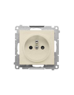 Simon55 gniazdo wtycz. poj. z uziem. Szampańsk mat