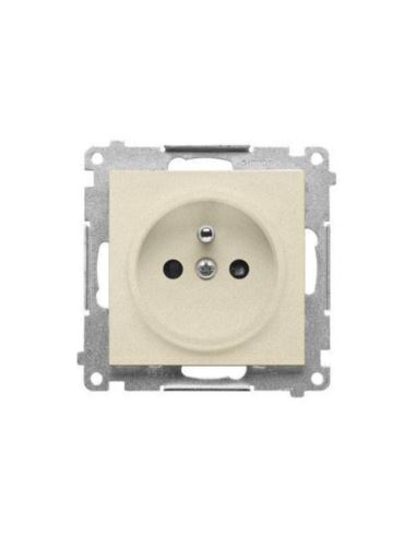 Simon55 gniazdo wtycz. poj. z uziem. Szampańsk mat