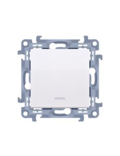 Simon10 Łącznik jednob. podśw. LED 10AX IP20 biały