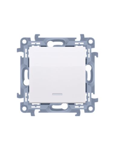 Simon10 Łącznik jednob. podśw. LED 10AX IP20 biały