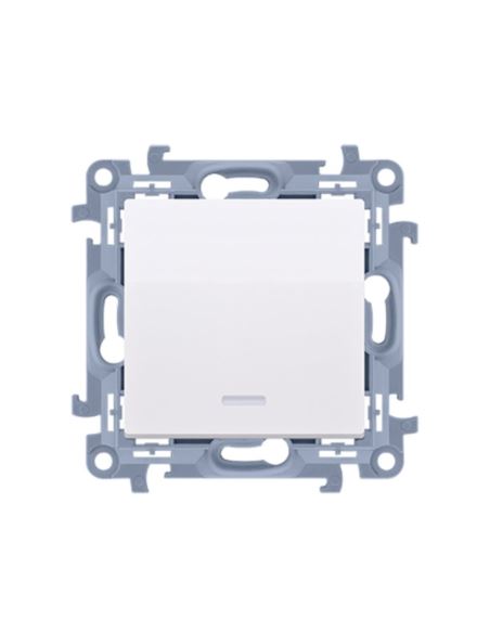 Simon10 Łącznik jednob. podśw. LED 10AX IP20 biały