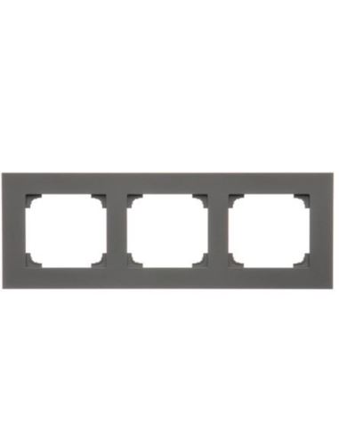 Simon55 Ramka 3-krotna LINE Grafit mat TR3/116