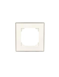 Simon55 Ramka pojedyncza biała podsta. złota ramka