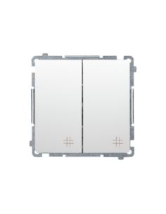 Simon Basic Łącznik krzyżowy podwójny biały