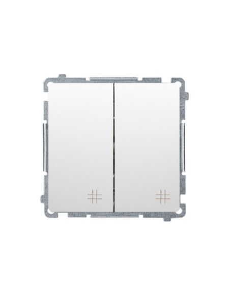 Simon Basic Łącznik krzyżowy podwójny biały