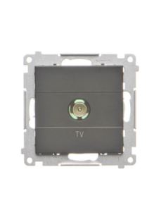 Simon55 Gniazdo antenowe TV pojedyncze Czarny mat