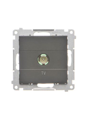 Simon55 Gniazdo antenowe TV pojedyncze Czarny mat