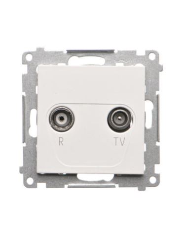 Simon55 Gniazdo antenowe TV pojedyncze Biały mat