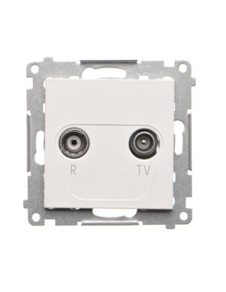 Simon55 Gniazdo antenowe TV pojedyncze Biały mat