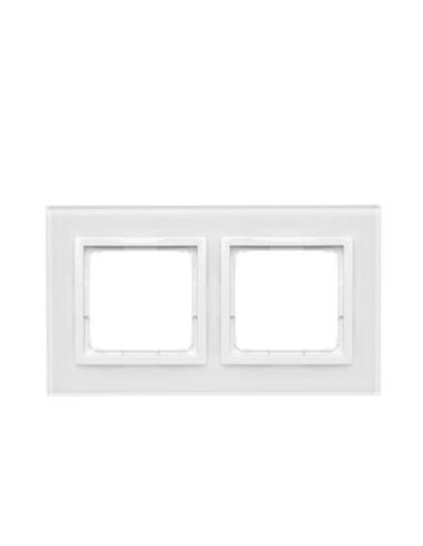 Simon 54 Nature Ramka podwójna szkło BIAŁA PERŁA