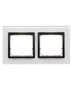 Simon 54 Nature Ramka 2-krotna szklana, Czarna Per