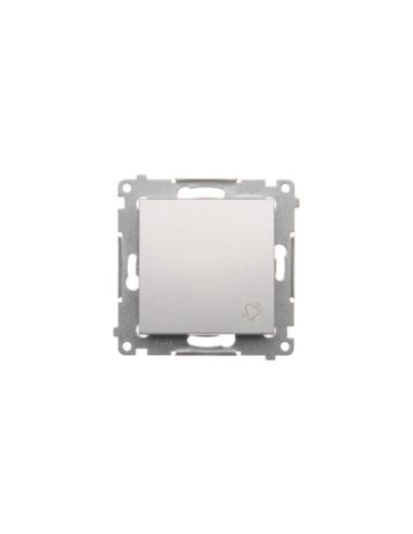 Simon54 Przycisk dzwonek srebrny mat