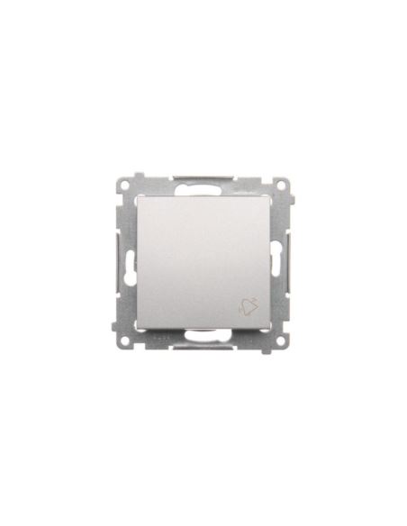 Simon54 Przycisk dzwonek srebrny mat