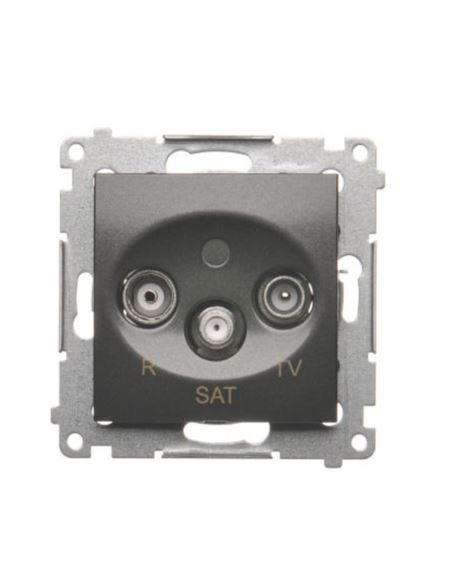 Simon 54 Gniazdo antenowe RD/TV/SAT końc. antracyt