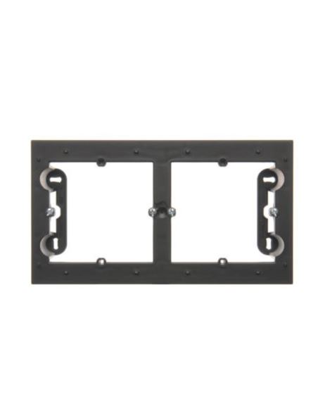 Simon54 Puszka natynkowa podwójna czarny mat