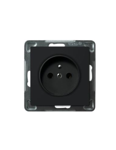SONATA  Gniazdo pojedyńcze z/u czarny metalik