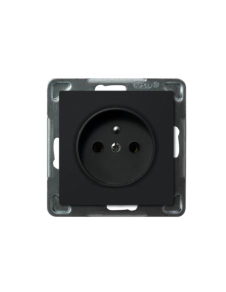 SONATA  Gniazdo pojedyńcze z/u czarny metalik