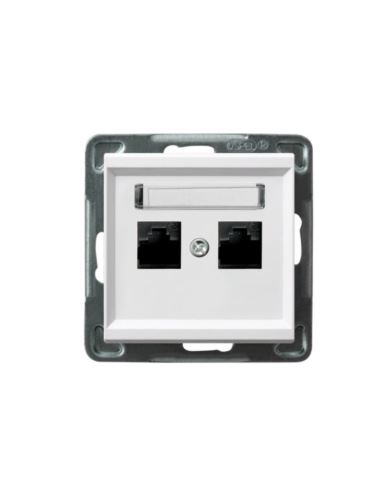 SONATA Gniazdo komputerowe podwójne MMC biały mat