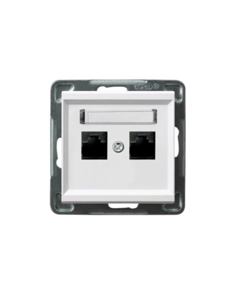 SONATA Gniazdo komputerowe podwójne MMC biały mat