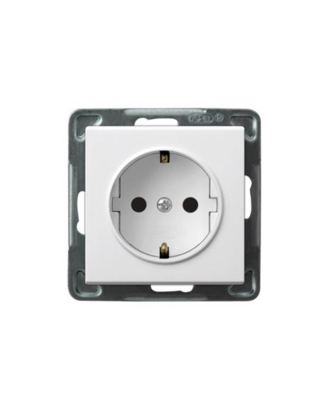 SONATA  Gniazdo pojedyńcze Z/U biały mat