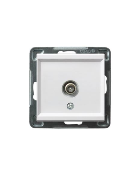 SONATA  Gniazdo antenowe typu F poj. biały mat