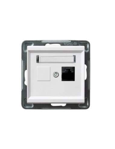 SONATA Gniazdo komputerowe poj. MMC biały mat