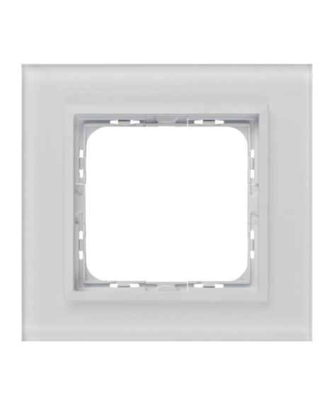 SONATA TOUCH Ramka pojedyńcza białe szkło szron