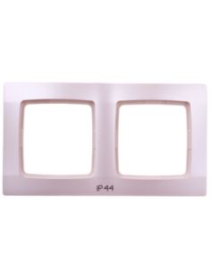 KARO Ramka podwójna ecru perłowy