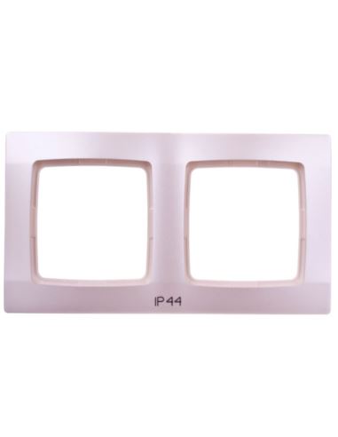 KARO Ramka podwójna ecru perłowy