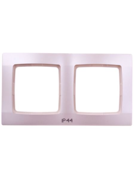 KARO Ramka podwójna ecru perłowy