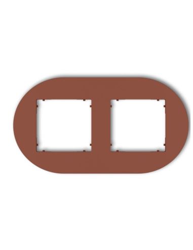 MINI Ramka podwójna okrągła terakota  Karlik