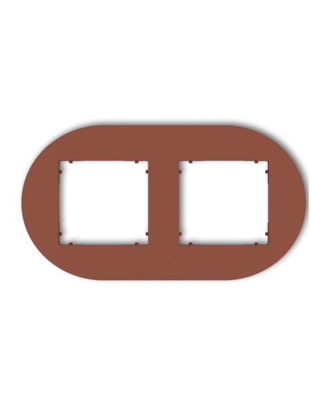 MINI Ramka podwójna okrągła terakota  Karlik