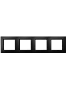 ARIA Ramka poczwórna czarny metalik