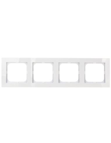 AS  Ramka poczwórna  biała OSPEL R-4G/00