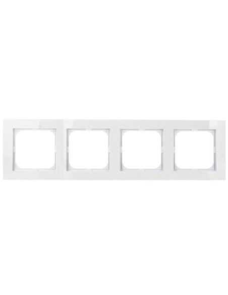 AS  Ramka poczwórna  biała OSPEL R-4G/00