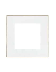 Simon55 Ramka 1-krotna DUO biała/złota TRD1.166/11