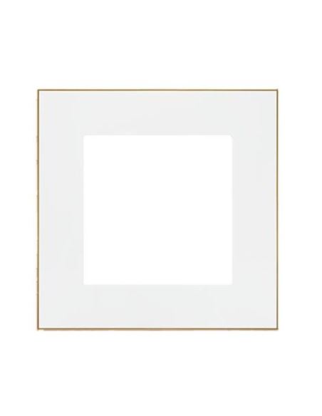 Simon55 Ramka 1-krotna DUO biała/złota TRD1.166/11