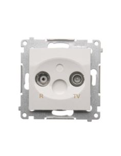 Simon54 Gniazdo antenowe R/ TV końcowe białe