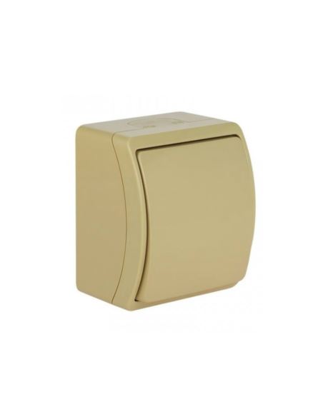 KOALA Łącznik jednobiegunowy IP44 beż n/t