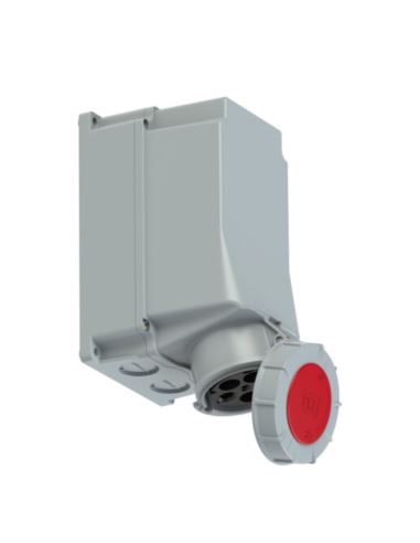 Gniazdo stałe 125A 5P 400V czerwone IP67