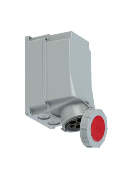 Gniazdo stałe 125A 5P 400V czerwone IP67