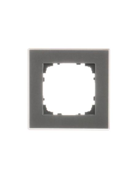 Simon55 Ramka pojedyńcza szkło mrożone czarny mat.