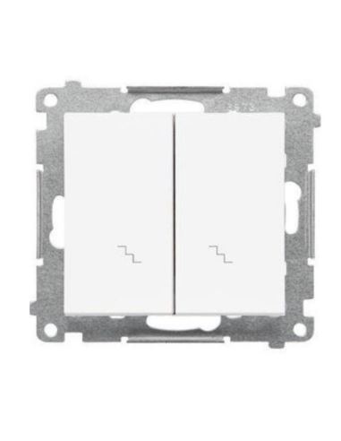 Simon55 łącznik schodowy podwójny  biały bez pikto