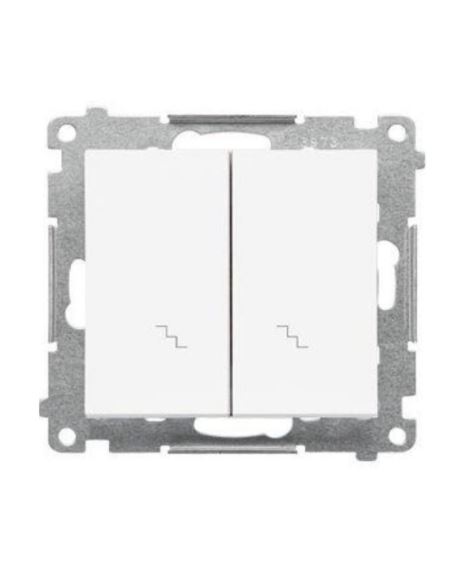 Simon55 łącznik schodowy podwójny  biały bez pikto