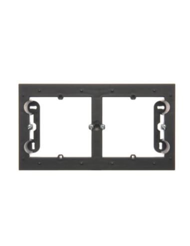 Simon54 Puszka natynkowa podwójna czarny mat