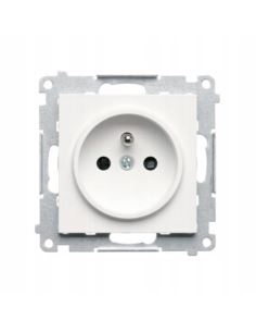 Simon55 gniazdo wtycz. poj. z uziem. Biały mat
