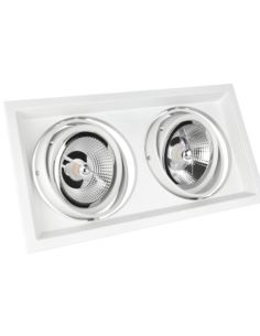 Oprawa MDD MAXI DUE GU10 x 2 AR111 250V IP20 biała