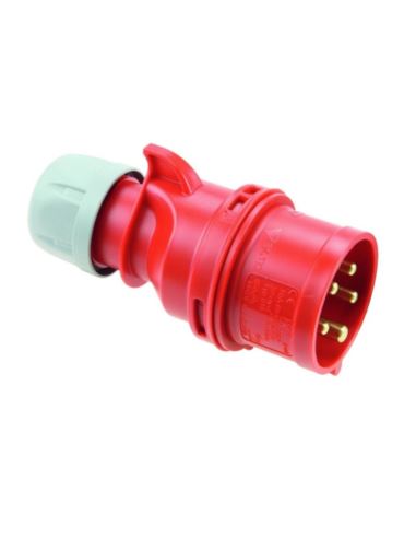 Wtyczka siłowa 16A 5P 400V czerwone IP44  SHARK