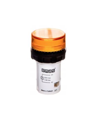 Lampka sygnali. LED, monoblok, pł.kl, 230V, żółta